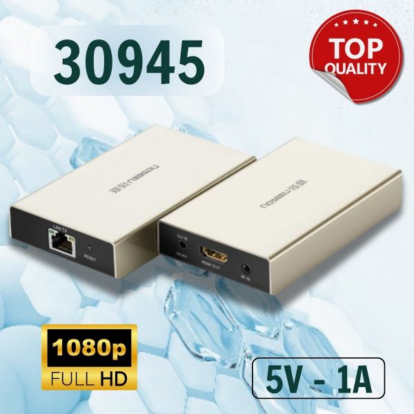 Bộ nhận tín hiệu HDMI 120M qua cáp mạng RJ45 Cat5e/Cat6 Ugreen 30945 Độ phân giải Full HD 1080p