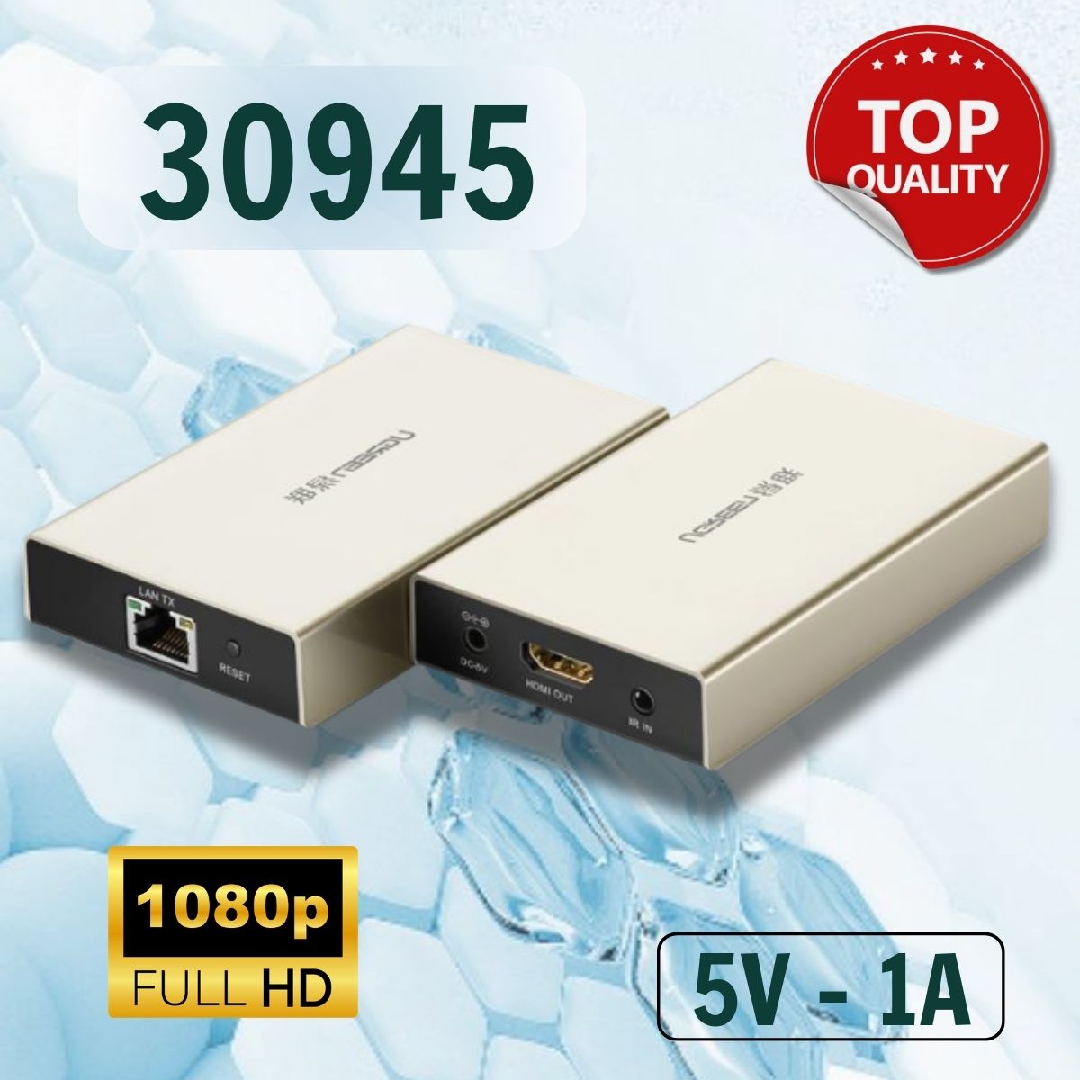 Bộ nhận tín hiệu HDMI 120M qua cáp mạng RJ45 Cat5e/Cat6 Ugreen 30945 Độ phân giải Full HD 1080p