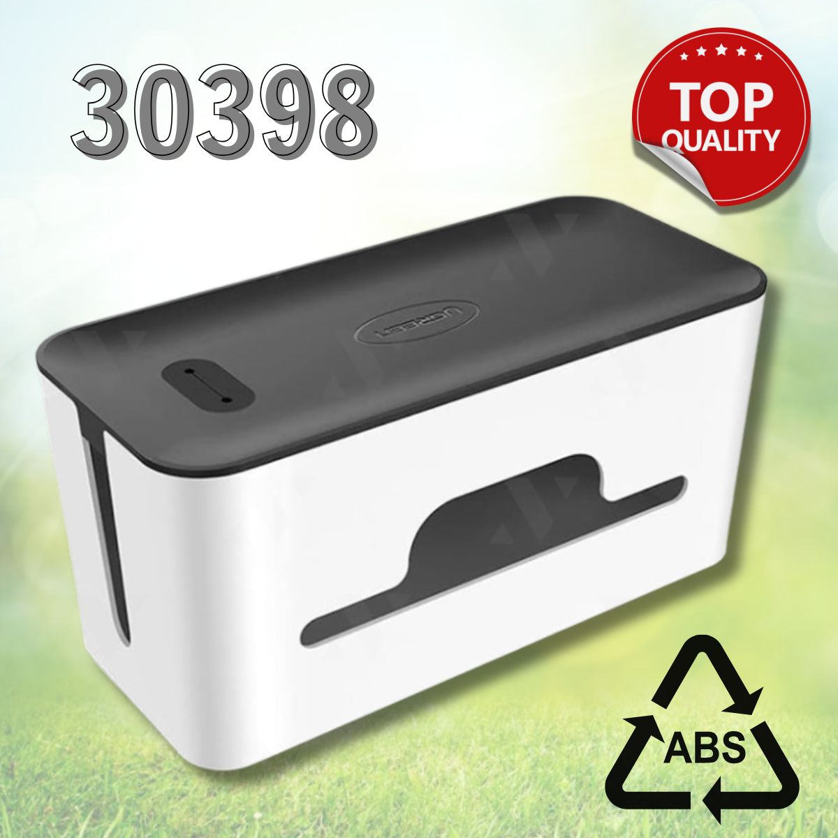 Ugreen 30398 Size L 43x18x16cm Màu trắng Hộp đựng ổ cắm điện tiện lợi LP110