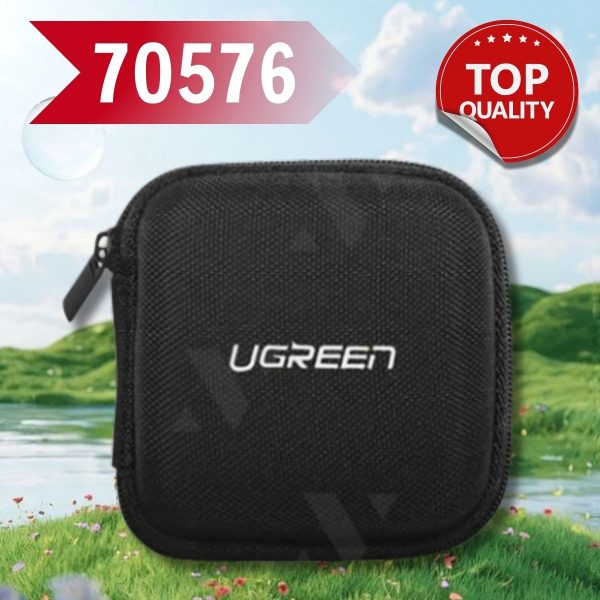 Ugreen 70576 Màu đen bọc sợi vải Hộp đựng tai nghe chống sốc LP128
