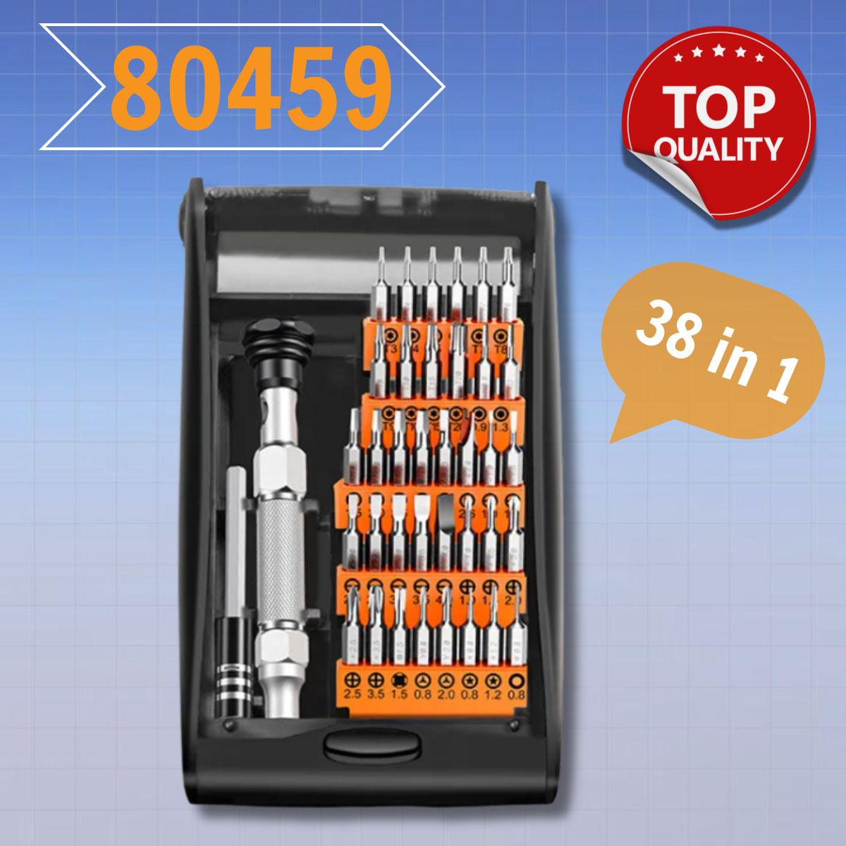 Ugreen 80459 38 trong 1 Bộ vít đa năng mạ nhôm đầu hít từ tính hộp màu đen CM372