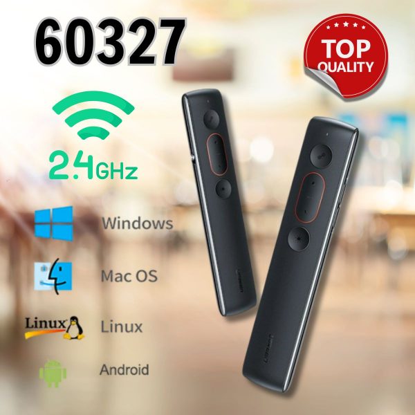 Ugreen 60327 100M Màu đen Bút trình chiếu Laser không dây khoảng cách 100m LP180