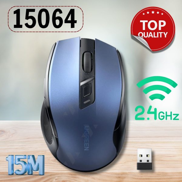 Chuột không dây 2.4Ghz, chuột công thái học 5 cấp độ 4000DPI Ugreen 15064 cao cấp