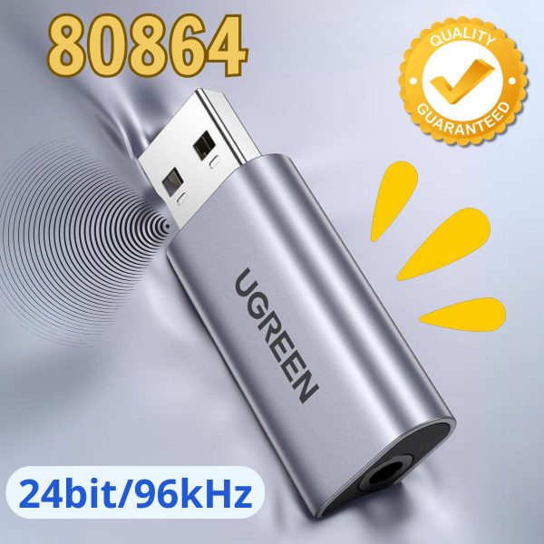 Đầu chuyển âm thanh Ugreen 80864 USB 2.0 Sang 3.5mm