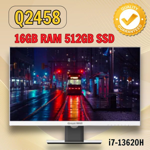 Màn hình tích hợp máy tính Great Wall Q2458 AIO QA371654 - Core i7-13620H, 16GB RAM, 512GB SSD, Intel Graphics, Màn 23.8" FHD, Phím chuột không dây