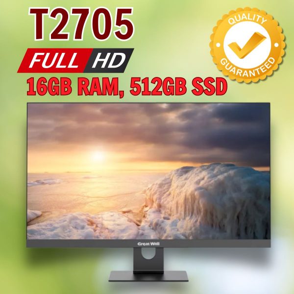 Máy tính để bàn Liền màn Great Wall T2705 AIO TA371657 - Core i5-13620H, 16GB RAM, 512GB SSD - Màn 27" FHD - Intel Graphics, Phím chuột không dây