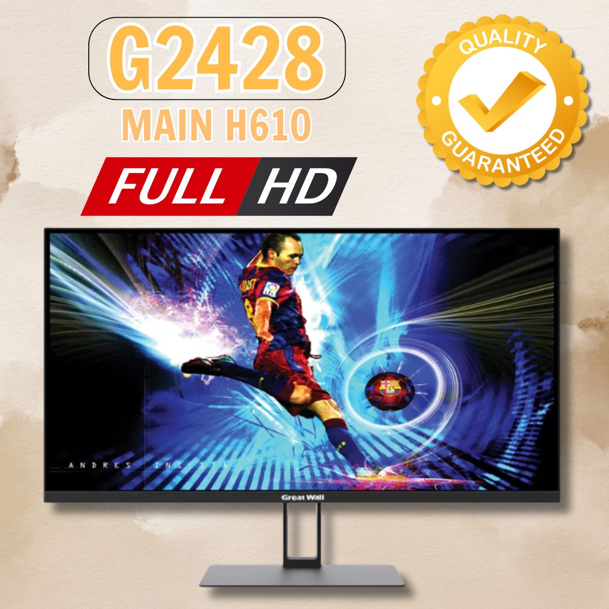 Vỏ máy tính liền màn Great Wall G2428 - Main H610 - Màn hình 23.8" FHD, mã GA64,Không kèm CPU, RAM, SSD
