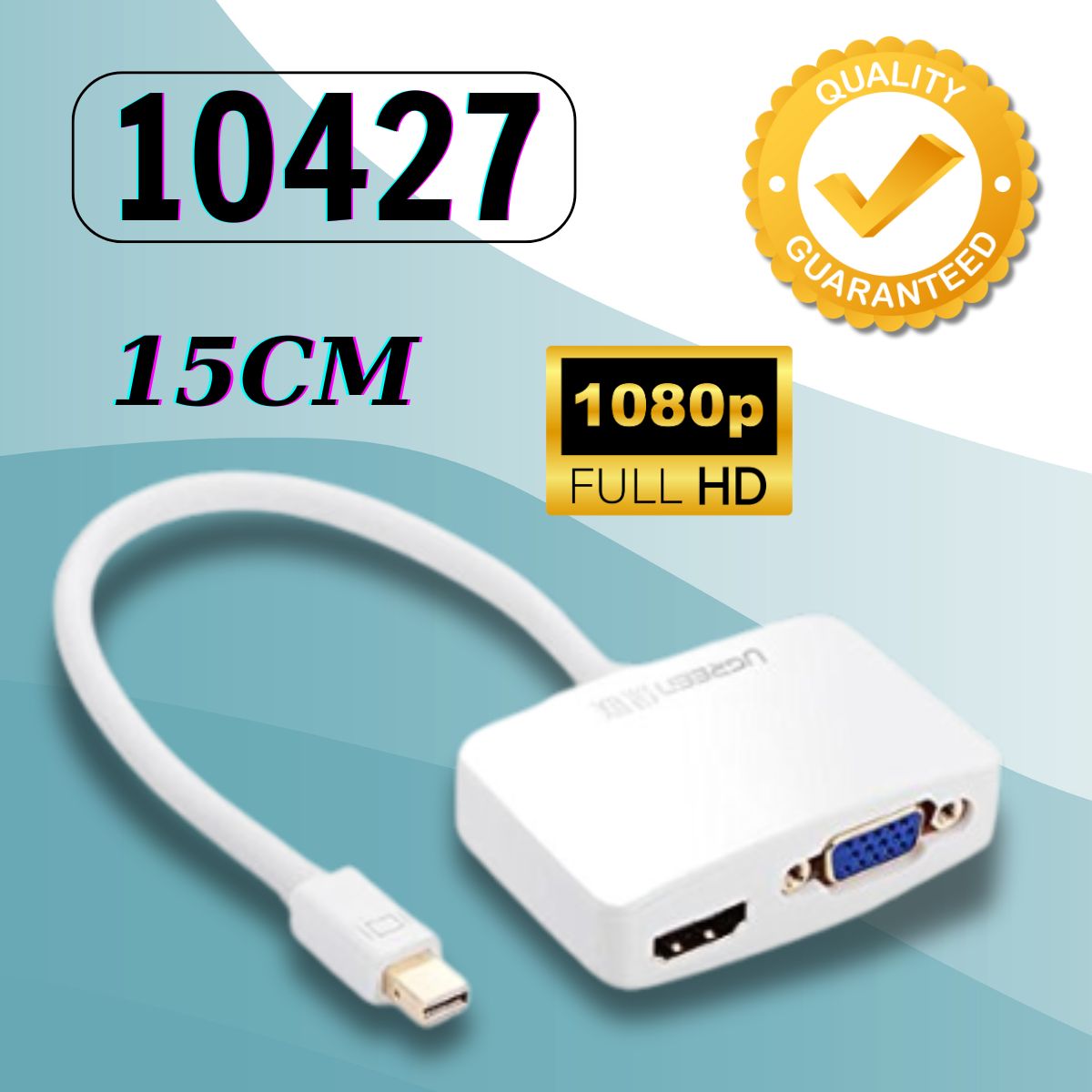 Cáp chuyển đổi Mini Displayport to HDMI và VGA Ugreen 10427 Full HD 1080P