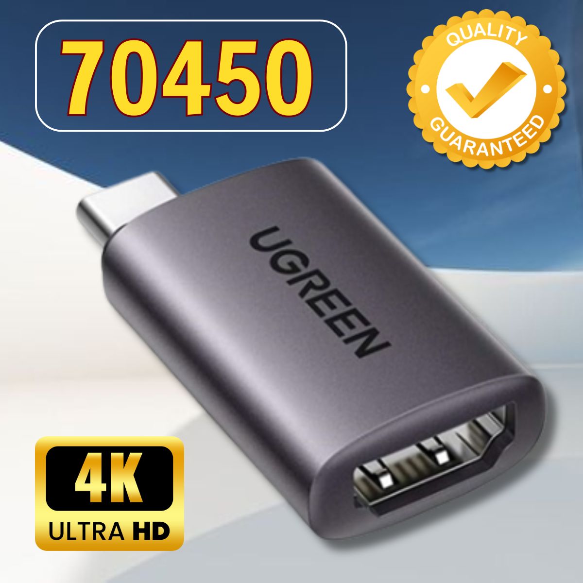 Bộ chuyển đổi USB Type-C sang HDMI Ugreen 70450 Màu ghi xám US320