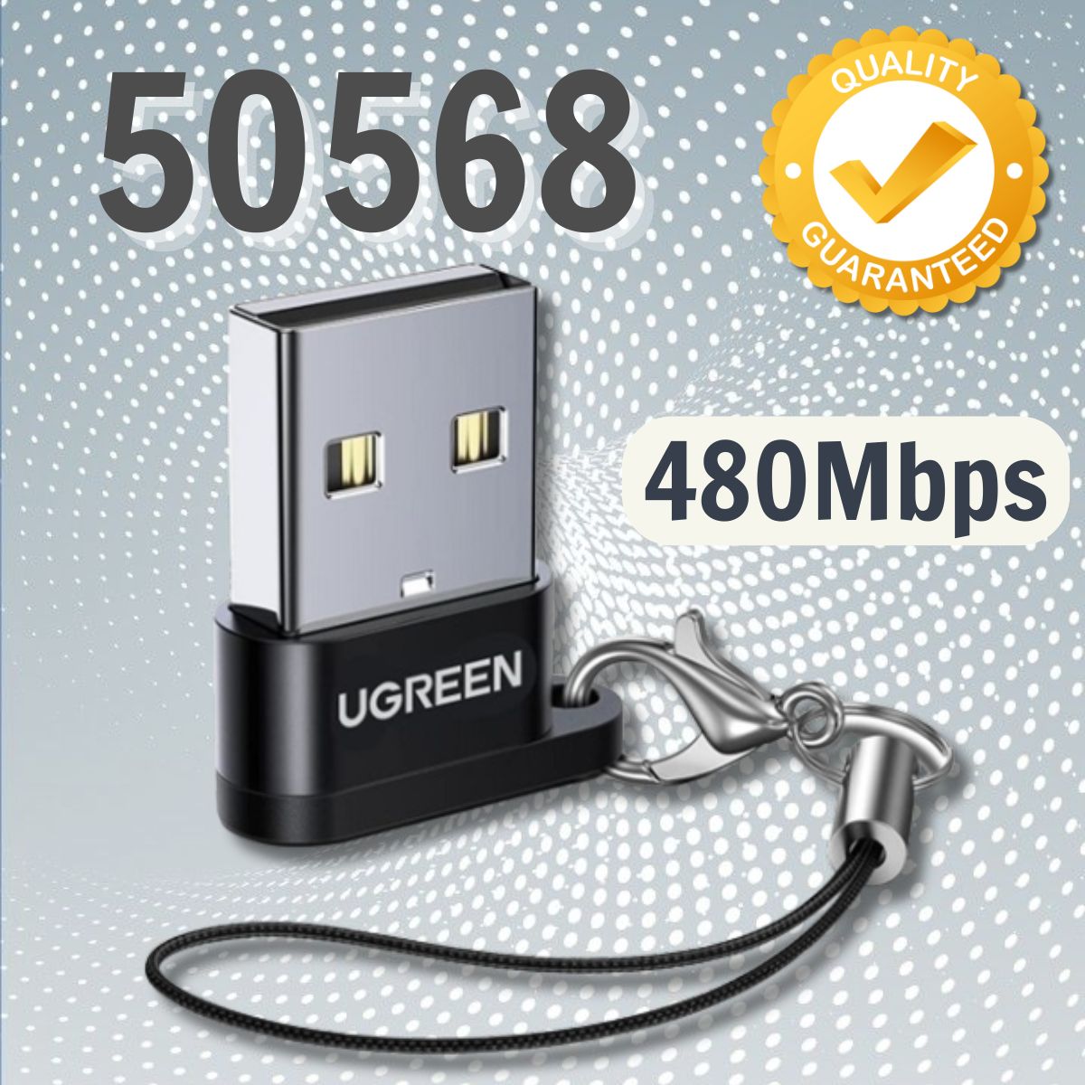 Đầu chuyển đổi USB Type-A sang Type-C Ugreen 50568 US280 Hỗ trợ 480Mbps