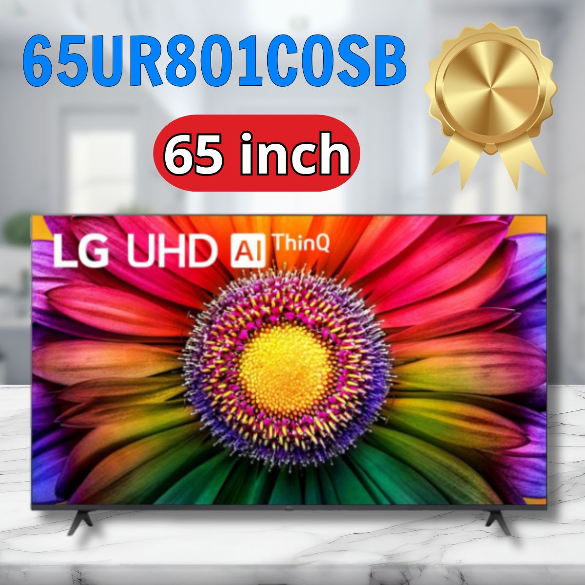 Tivi LG 65UR801C0SB – Màn hình 65 inch, Độ phân giải 4K UHD, Hỗ trợ HDR10 Pro, Điều khiển bằng giọng nói