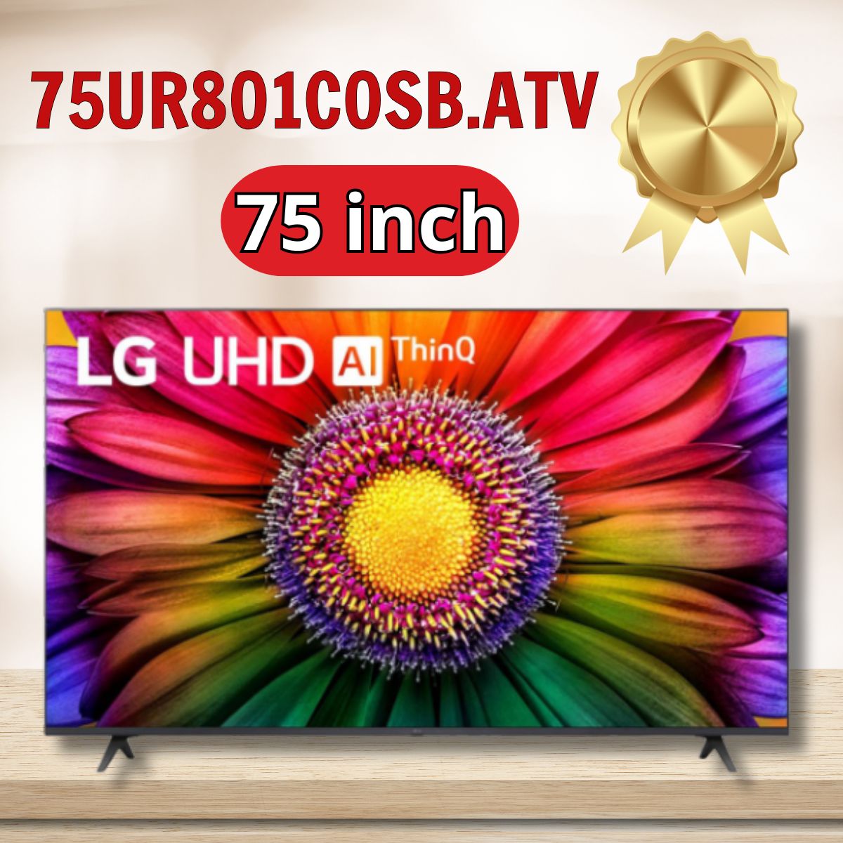 Tivi LG 75UR801C0SB.ATV – Màn hình 75 inch, Hiển thị 4K UHD cực nét, Hỗ trợ HDR10 Pro, Tích hợp AI và WebOS