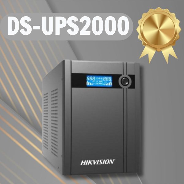 Bộ lưu điện UPS Hikvision DS-UPS2000(O-STD)/EU – Công suất 2000VA/1200W, Hỗ trợ 140-290 VAC / 50-60 Hz, Acquy 12V/9Ah, Sạc nhanh 6-8 giờ