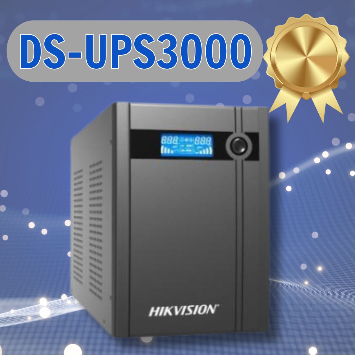 Thiết bị lưu điện Hikvision DS-UPS3000(O-STD)/EU – Công suất 3000VA/1800W, Hỗ trợ 140 - 290 VAC / 50 - 60Hz, Bảo vệ hệ thống quá tải và ngắn mạch