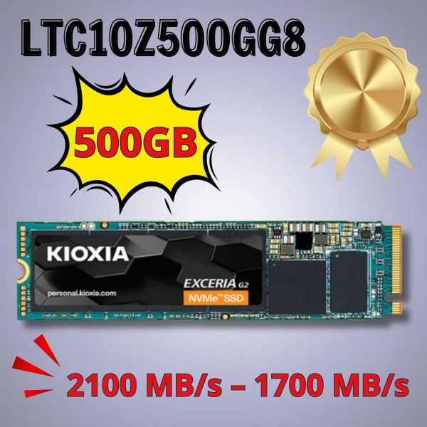 Ổ cứng SSD KIOXIA LTC10Z500GG8 – Dung lượng 500GB – Tốc độ đọc 2100MB/s – Tốc độ ghi 1700MB/s
