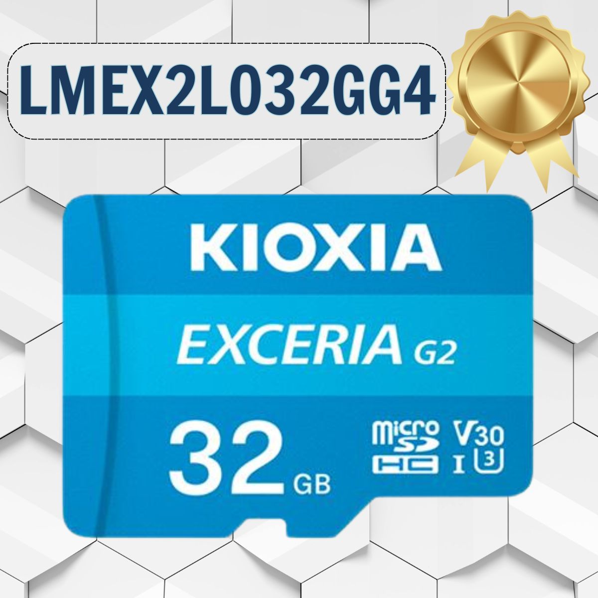 Thiết bị lưu trữ Kioxia Exceria LMEX2L032GG4 32GB microSD CL10 UHS-I U3 V30 A1 4K R100 W50 w/o adapter, Màu Xanh Dương