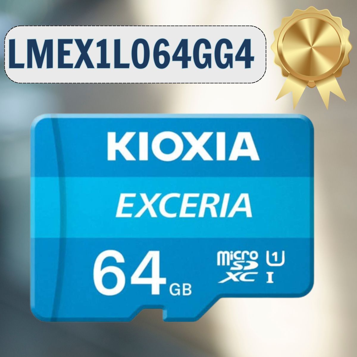 Thẻ nhớ Kioxia Exceria 64GB microSD LMEX1L064GG4 CL10 U1 R100 w/o adapter, Màu Xanh Dương