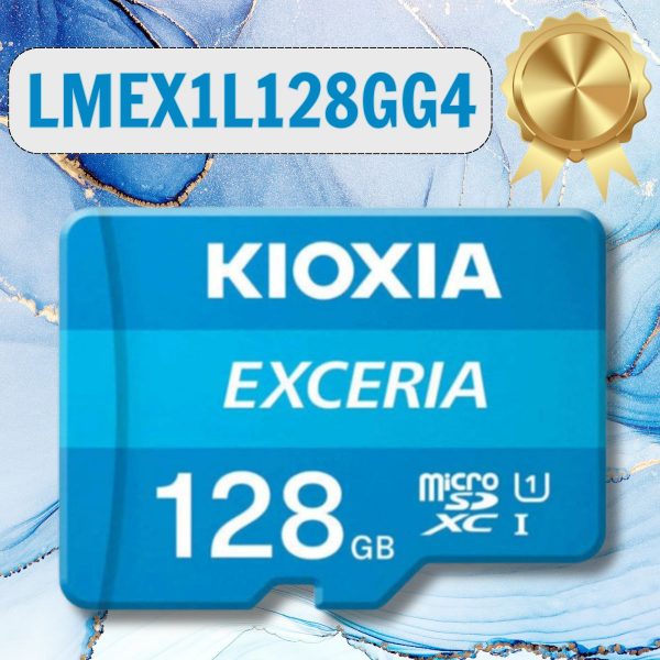 Thẻ nhớ Kioxia Exceria 128GB microSD LMEX1L128GG4 CL10 U1 R100 w/o adapter, Màu Xanh Dương