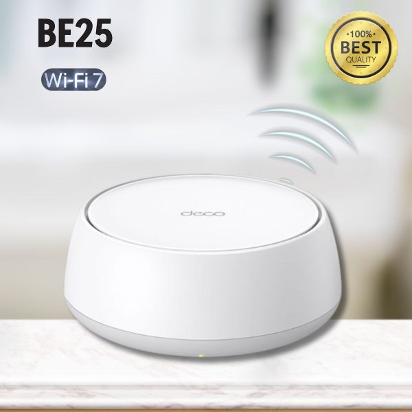 Hệ thống Mesh phát sóng Wifi gia đình WiFi 7 BE5000 TP-Link Deco BE25 (1 pack) Tốc độ 5000Mbps, Kết nối 2.5G, Phủ sóng toàn diện