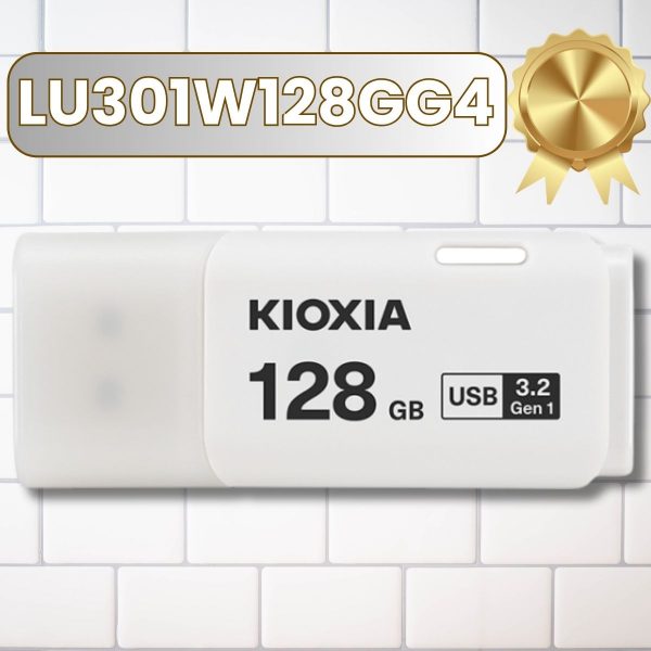USB 128GB KIOXIA U301 USB 3.2 Gen 1. Mã LU301W128GG4 [BH 60T, Màu Trắng, Made In Japan]