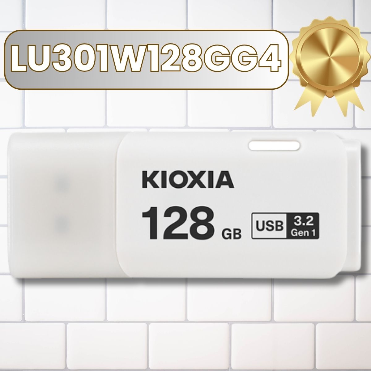 USB 128GB KIOXIA U301 USB 3.2 Gen 1. Mã LU301W128GG4 [BH 60T, Màu Trắng, Made In Japan]