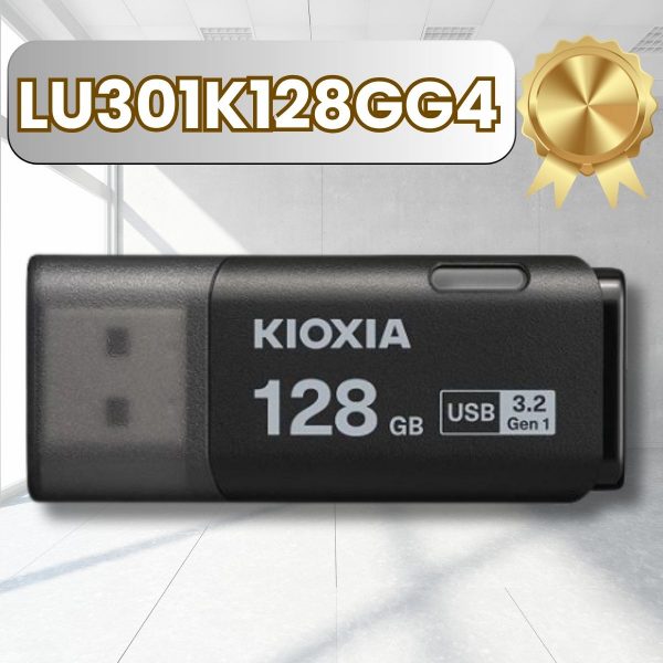 USB 128GB KIOXIA U301 USB 3.2 Gen 1. Mã LU301K128GG4 [BH 60T, Màu Đen, Made In Japan]