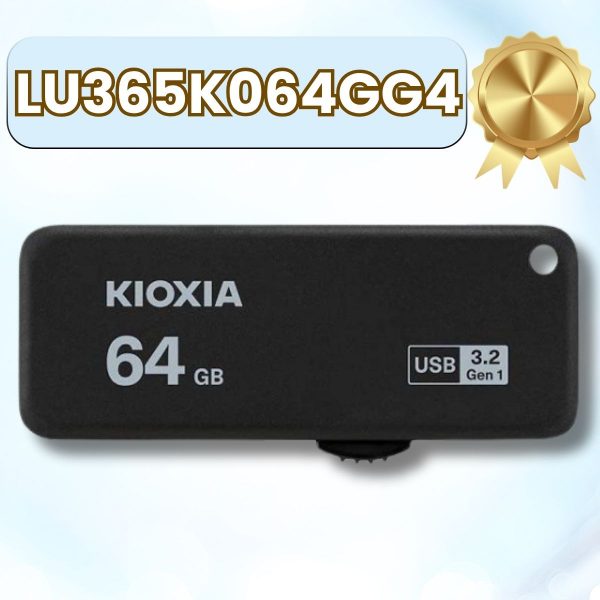 USB 64GB KIOXIA U365 USB 3.2 Gen 1 R150. Mã LU365K064GG4 [BH 60T, Màu Đen, Made In Japan]