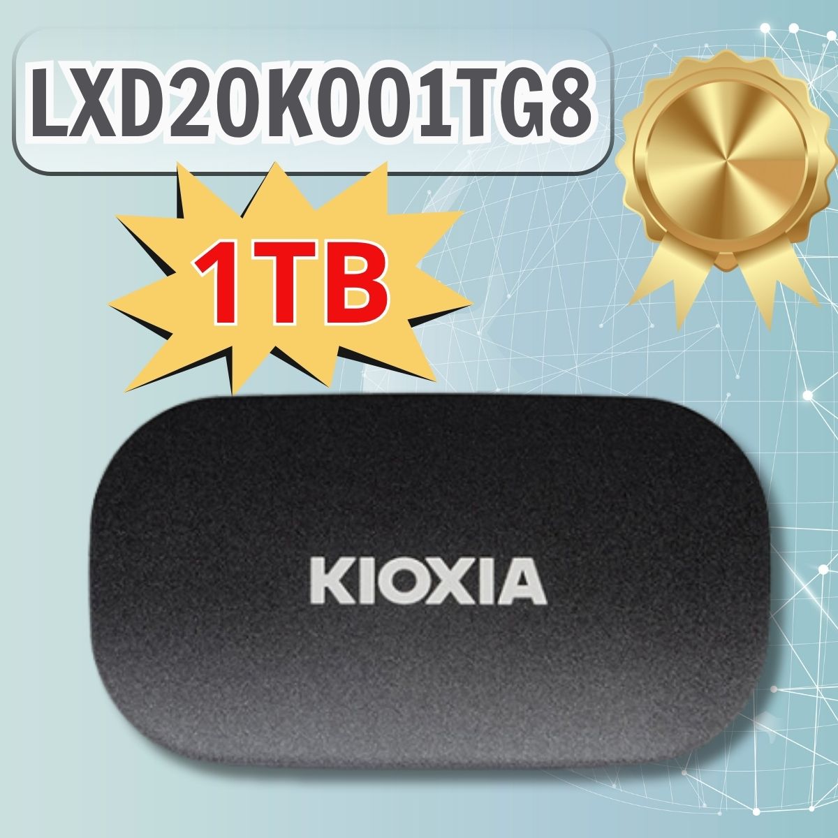 SSD Di Động 1TB KIOXIA EXCERIA PLUS G2 PORTABLE LXD20K001TG8 USB 3.2 Gen 2 R1050 W1000. BH 36T [Kim Loại]