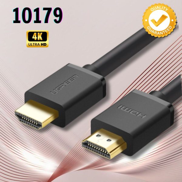 Cáp HDMI dài 12m Ugreen 10179 chuẩn 1.4 hỗ trợ phân giải 4K * 2K HD104, Màu đen