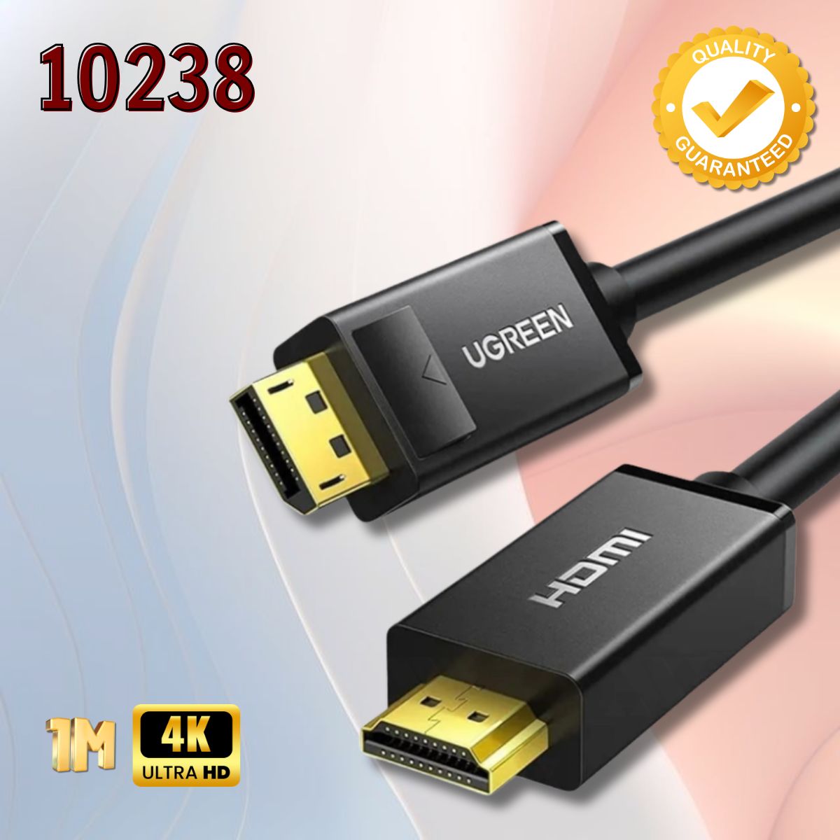 Thiết bị chuyển đổi Displayport sang HDMI Ugreen 10238 dài 1m hỗ trợ 4K*2K