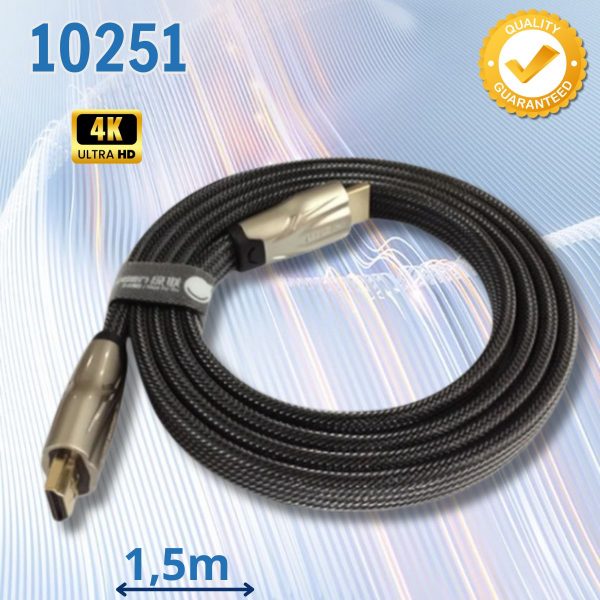 Cáp HDMI dây dẹt Ugreen 10251 HD102 dài 1.5m Hỗ trợ Ethernet, âm thanh Dolby TrueHD, DTS-HD