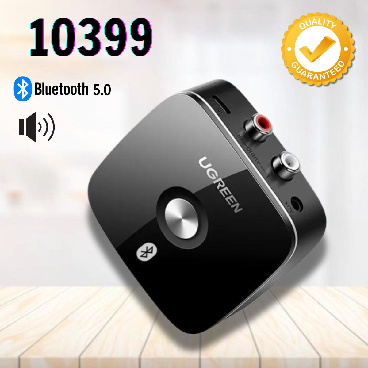 Bộ chuyển đổi âm thanh Bluetooth 5.0 Ugreen 10399 CM123 có Jack 3.5mm hổ trợ SRCC