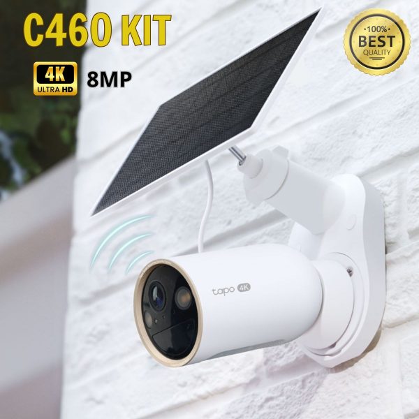 Bộ camera 4K năng lượng mặt trời Tapo C460 KIT 8MP Đàm thoại 2 chiều, Cảnh báo nhanh chóng và chính xác