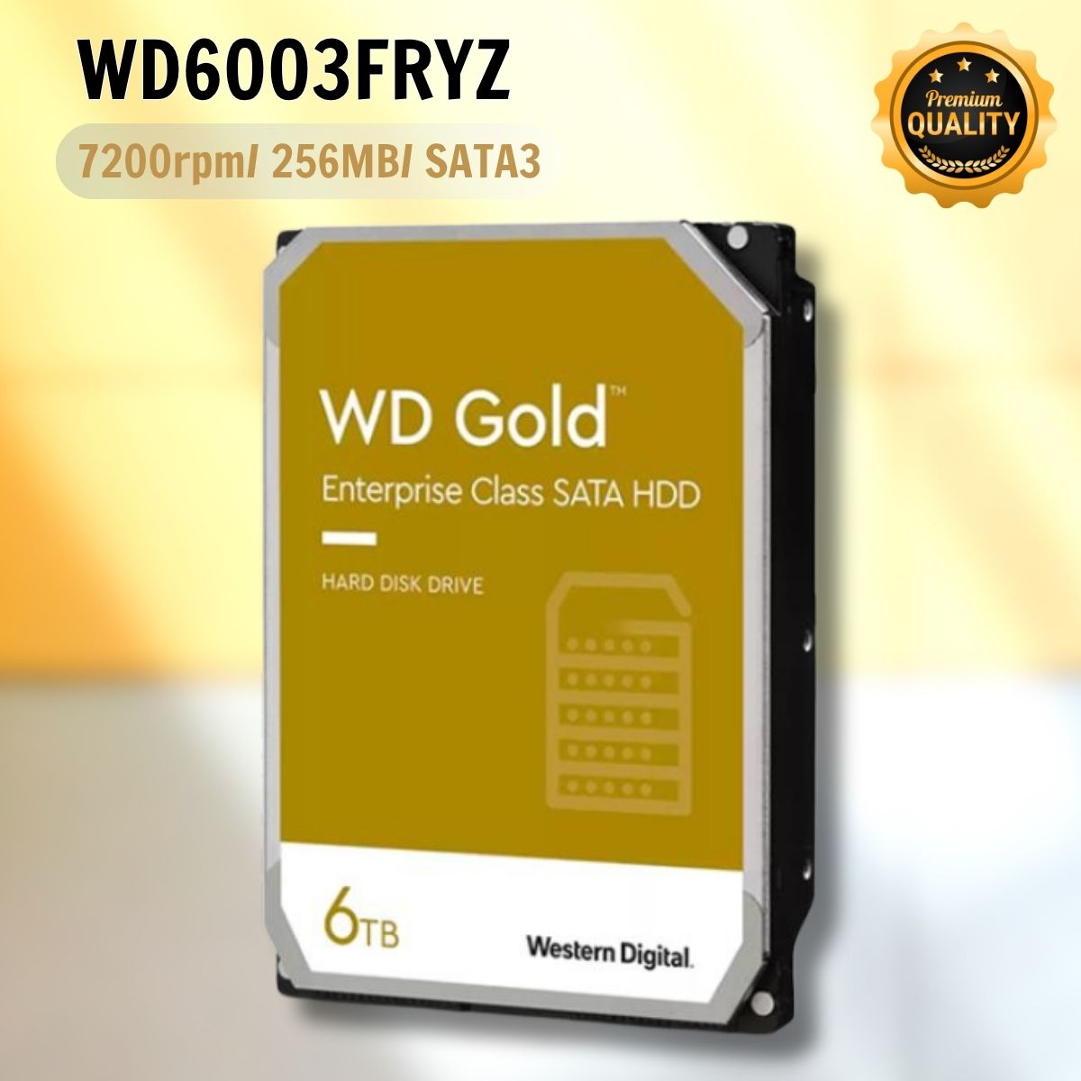 Ổ cứng server Western Digital Enterprise Gold 6TB WD6003FRYZ 3.5"/Sata3/256MB/7200RPM