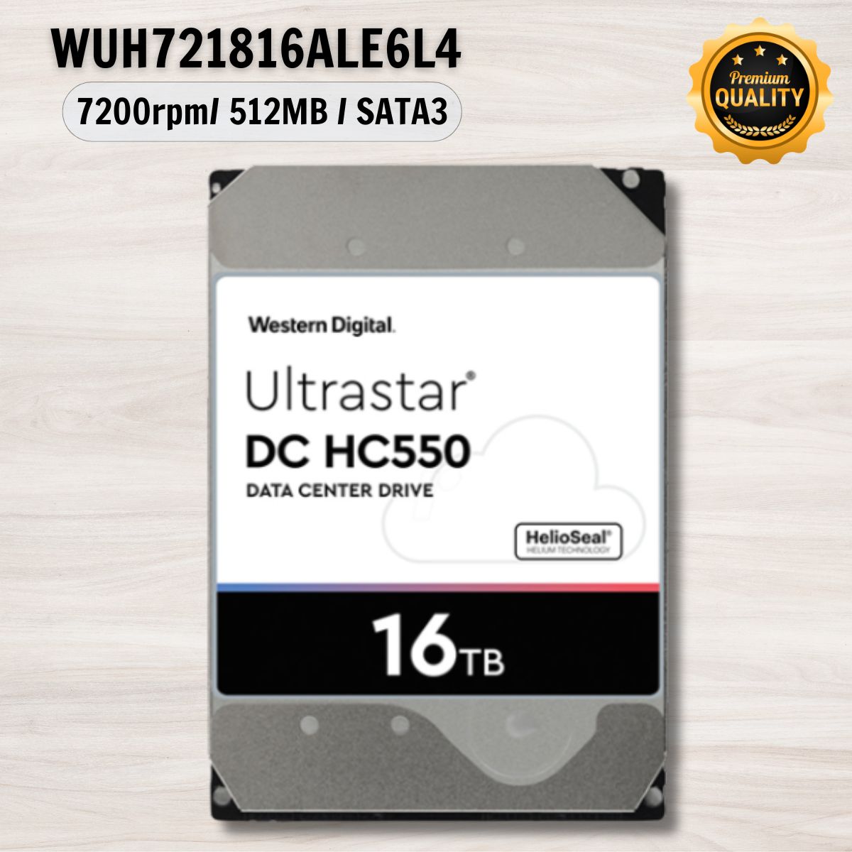 Ổ cứng server Western Digital Enterprise Ultrastar HC550 16TB WUH721816ALE6L4 3.5 inch 512MB 7200RPM