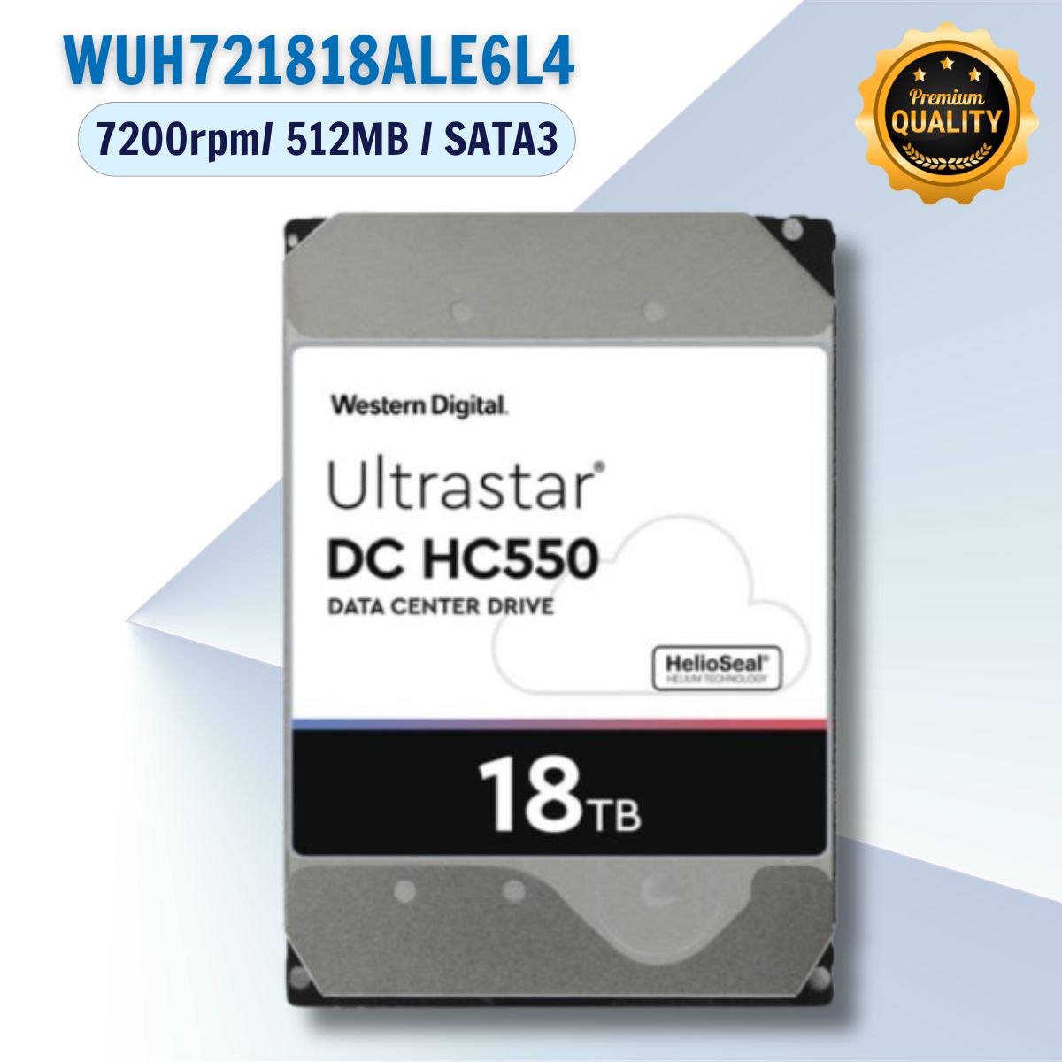 Ổ cứng server Western Digital Enterprise Ultrastar HC550 18TB WUH721818ALE6L4 3.5 inch 26.1MM 512MB 7200RPM
