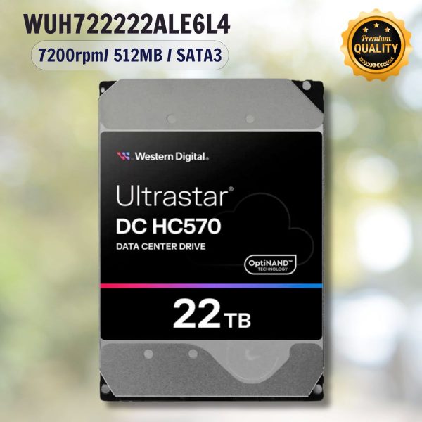 Ổ cứng server Western Digital Enterprise Ultrastar HC570 22TB WUH722222ALE6L4 3.5 inch SATA Ultra 512E SE 512MB Cache 7200RPM