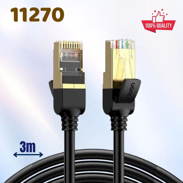 Cáp mạng đúc sẵn Cat7 dài 3m tròn chính hãng Ugreen 11270 Cao cấp