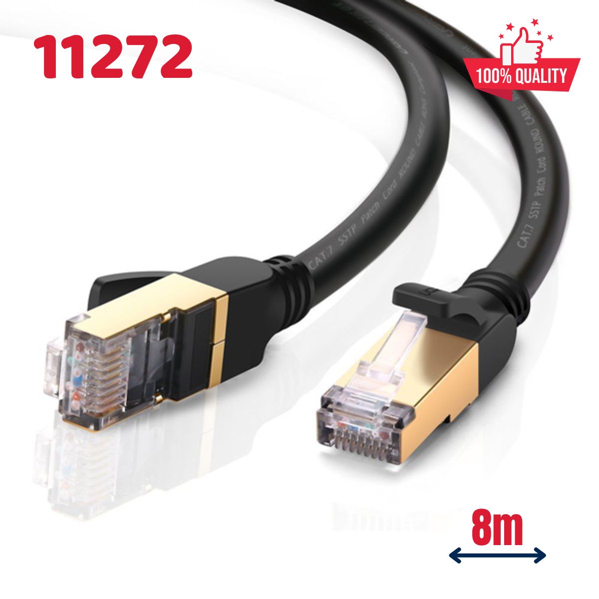Cáp mạng đúc sẵn Cat7 dài 8m tròn chính hãng Ugreen 11272 Cao cấp
