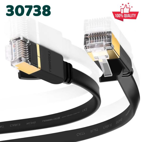 Cáp mạng đúc sẵn Cat7 FTP dài 0,5M dẹt 600Mhz chính hãng Ugreen 30738 Cao cấp