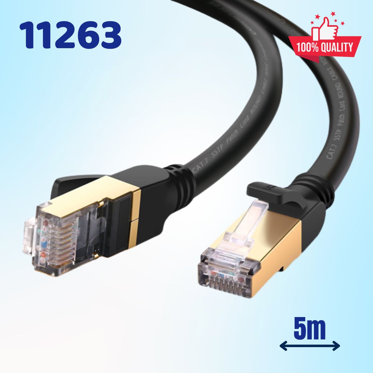 Cáp mạng đúc sẵn Cat7 dài 5m dẹt chính hãng Ugreen 11263 Cao cấp
