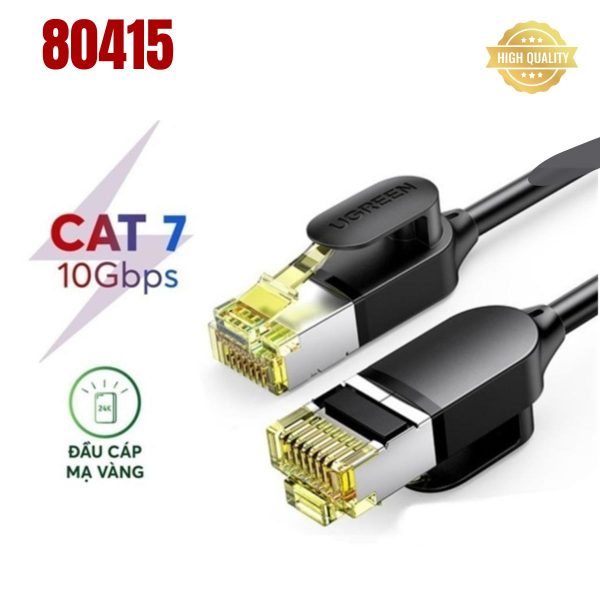 Cáp mạng Cat7 Ultra Slim dài 1M băng thông 10Gbps 600MHZ Ugreen 80415 cao cấp
