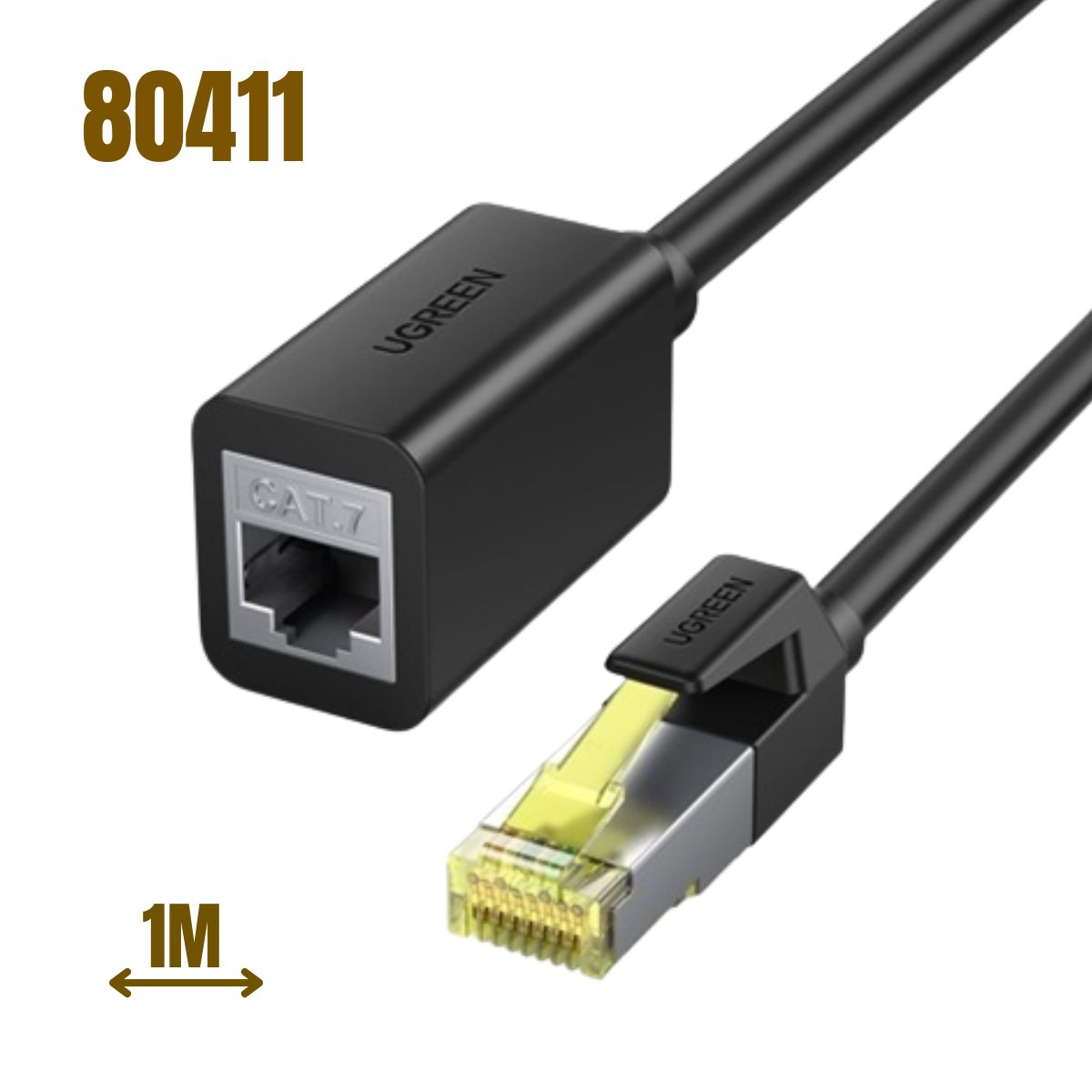 Cáp nối dài mạng Lan Cat7 âm dương dài 1M Ugreen 80411 cao cấp