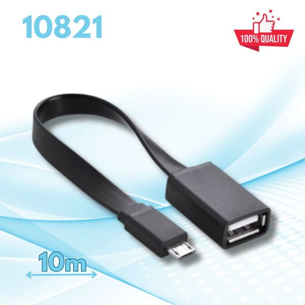 Cáp OTG Micro USB 2.0 Ugreen 10821 10cm Hỗ trợ OTG dáng dẹt US133, Tốc độ  480Mbps
