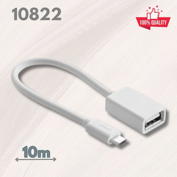 Dây cáp Micro USB OTG 2.0 Ugreen 10822 10CM màu trắng, Hỗ trợ OTG US133