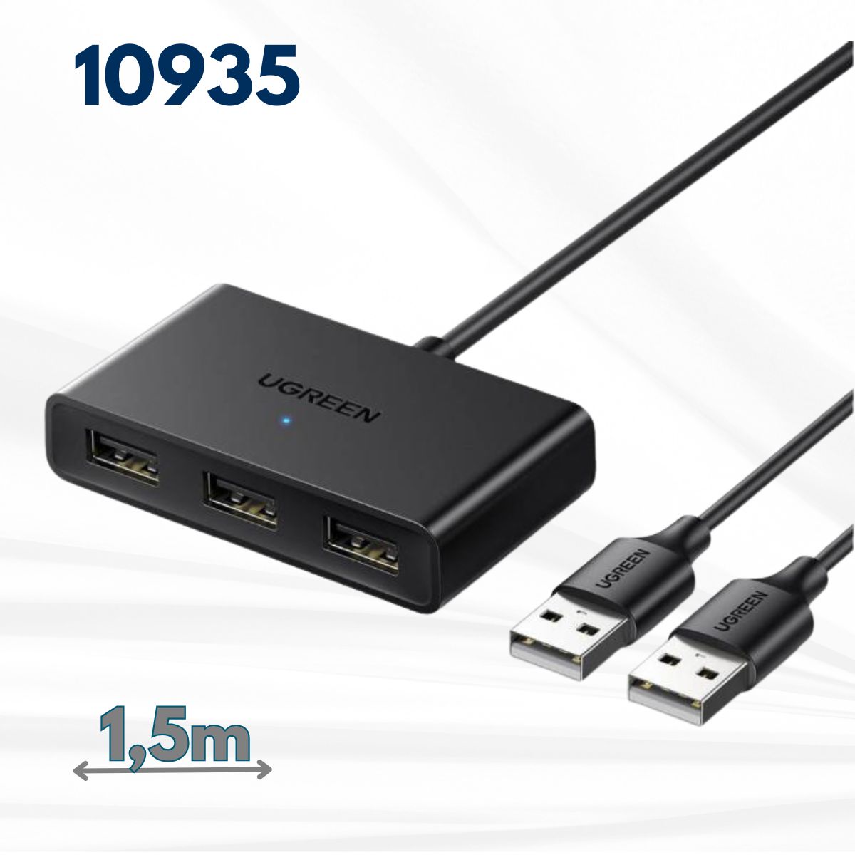 Bộ chuyển mạch và chia cổng usb 2 vào 3 ra chuẩn 2.0 Ugreen 10935 dài 1,5m, Có thêm chức năng copy file CM409