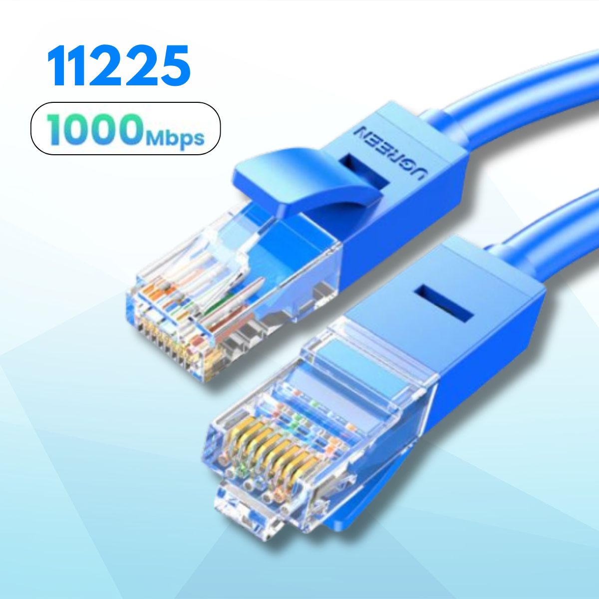 Cáp mạng LAN CAT6 UPT NW102 Ugreen 11225 40M Màu xanh, Hiệu suất .cáp lên đến 500 MHz