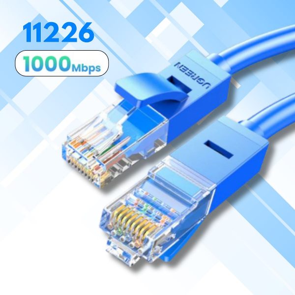 Cáp mạng LAN CAT6 UPT NW102 Ugreen 11226 50M Màu xanh, Hiệu suất cáp lên đến 500 MHz