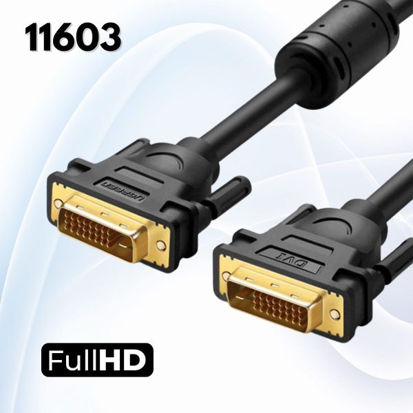 Cáp tín hiệu DVI 24+1 DV101 Ugreen 11603 dài 15m, hỗ trợ độ phân giải Full HD