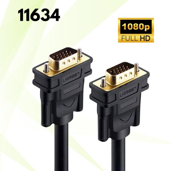 Cáp chuyển VGA to VGA Ugreen 11634 dài 15m, Hỗ trợ độ phân giải Full HD